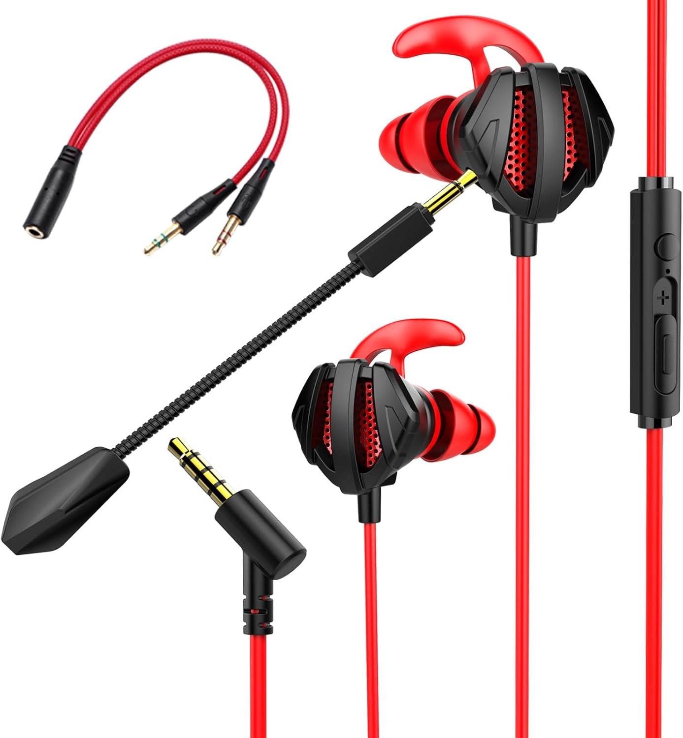 Fontec Arena Gaming Earphones with Detachable Mic – 3.5mm HiFi Stereo