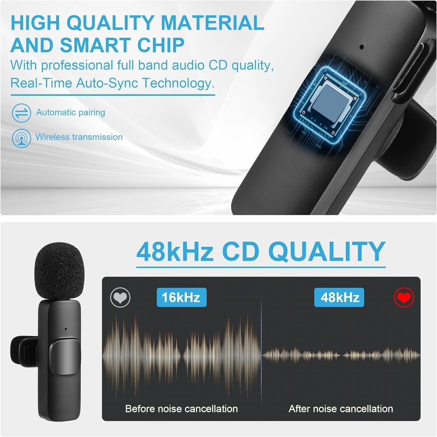 K9 Pro Multi-Interface Wireless Collar Microphone Kit (Type-C & Lightning)
