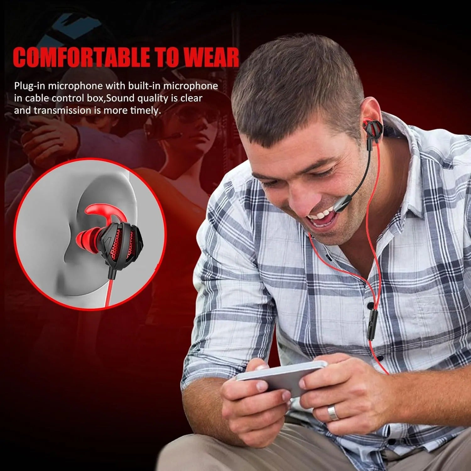 Fontec Arena Gaming Earphones with Detachable Mic – 3.5mm HiFi Stereo
